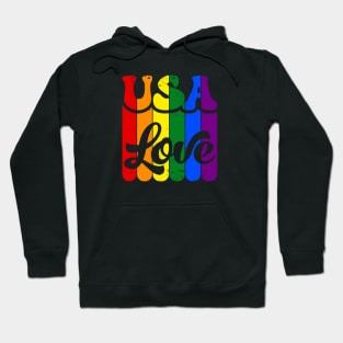 USA Rainbow Love Hoodie